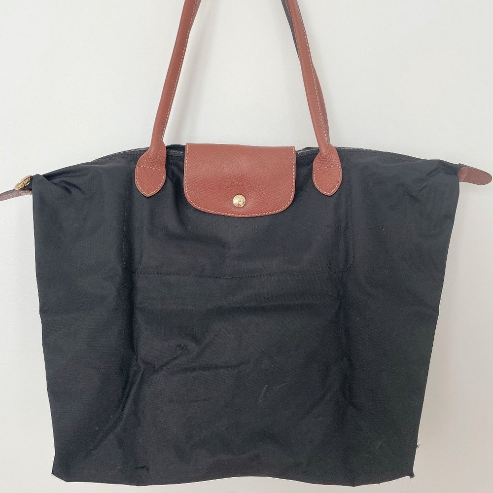 Longchamp Le Pliage Large Shoulder Tote - Black